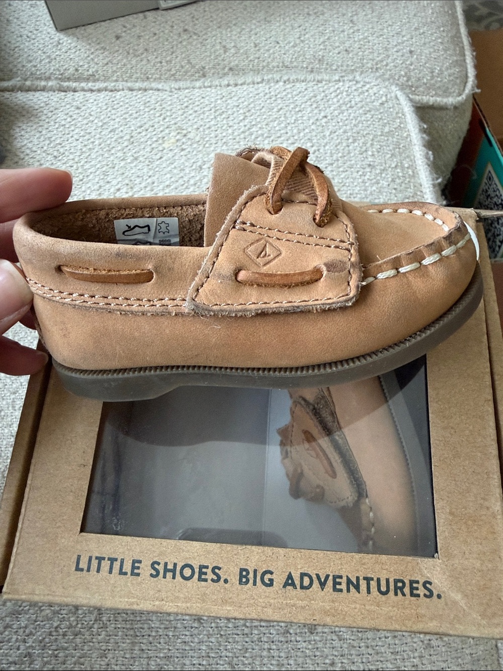 Speedy Toddler Brown Leather Boat Shoes